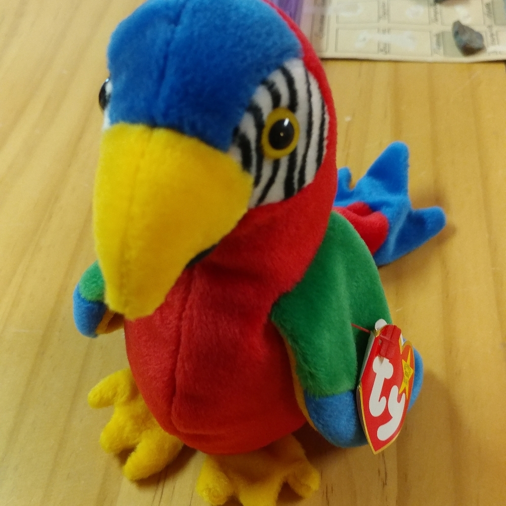Beanie Baby, TY, Retired Jabber, MWET Collectable Plush